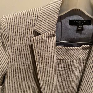 Ann Taylor Pinstripe Blazer & Skirt